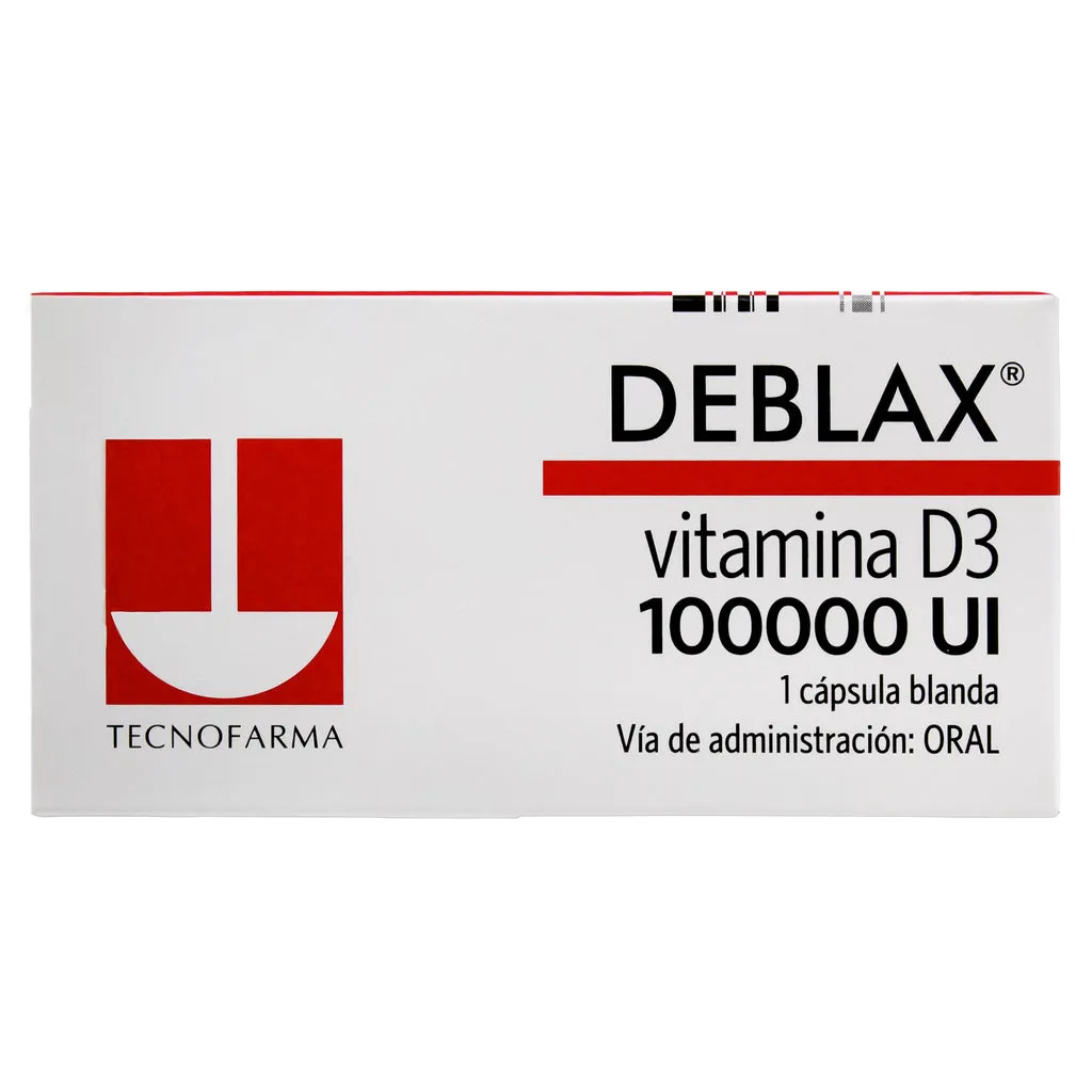 DEBLAX VITAMINA D3 100.000 UL CAJA X 1 CAPSULA - Ecofarma