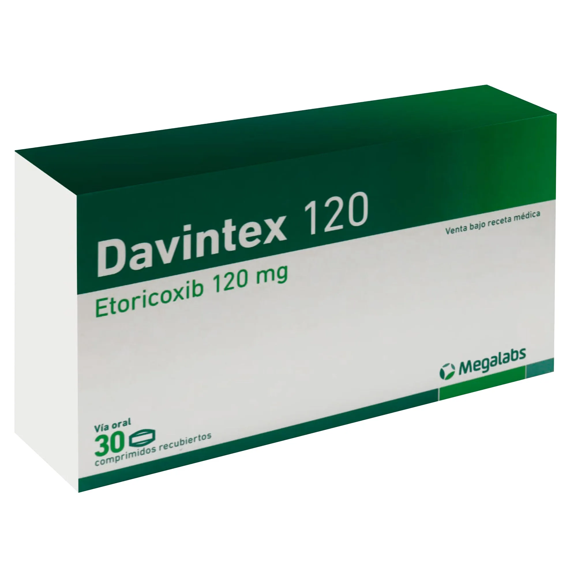 DAVINTEX 120 MG CAJA X 30 COMPRIMIDOS RECUBIERTOS - Ecofarma