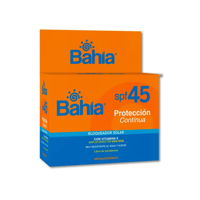 BAHIA BLOQUEADOR SOLAR SPF 45 CAJA X 20 SACHETS - Ecofarma