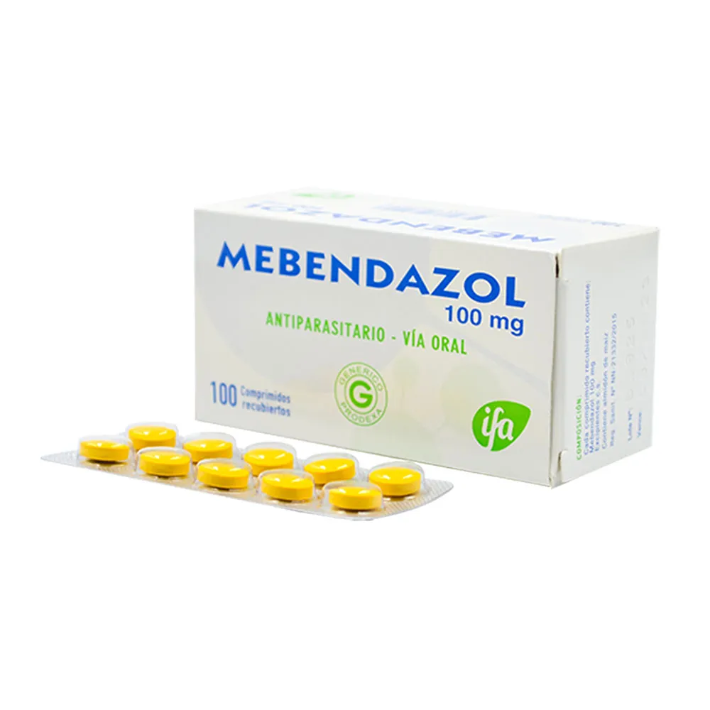 MEBENDAZOL 100 MG CAJA X 100 COMPRIMIDOS - Ecofarma