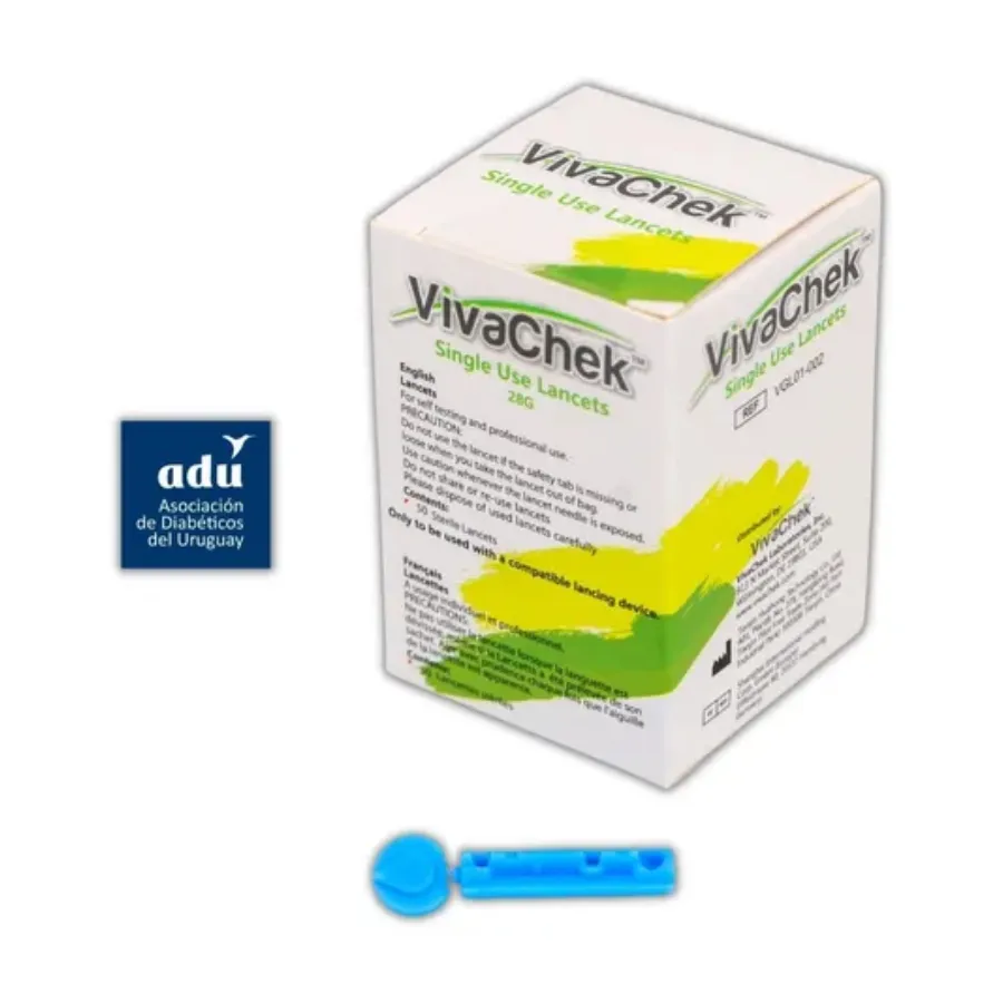 VIVACHEK LANCETAS CAJA X 50 - Ecofarma