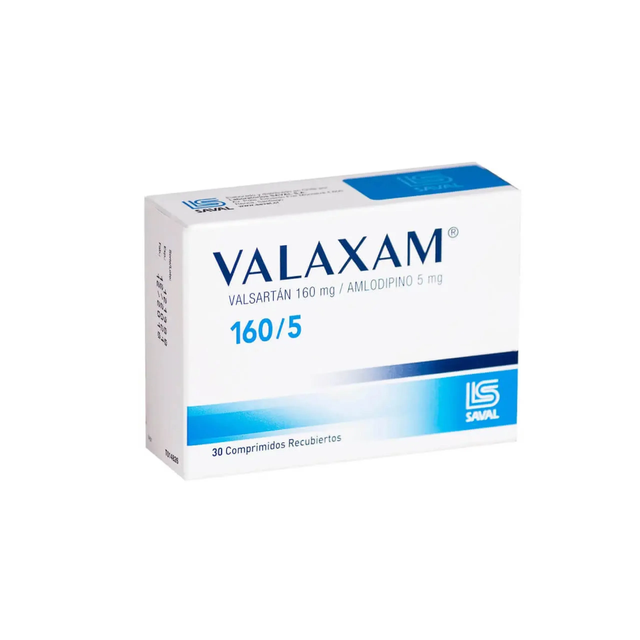 VALAXAM 160/5 MG CAJA X 30 COMPRIMIDOS - Ecofarma