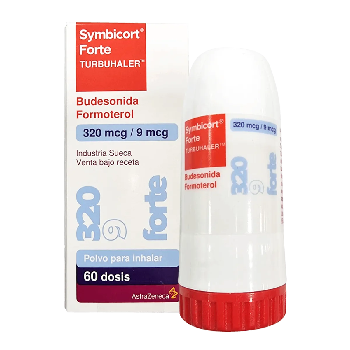 SYMBICORT FORTE BUDESONIDA 320MCG-FORMOTEROL 9MCG X 60 DOSIS - Ecofarma