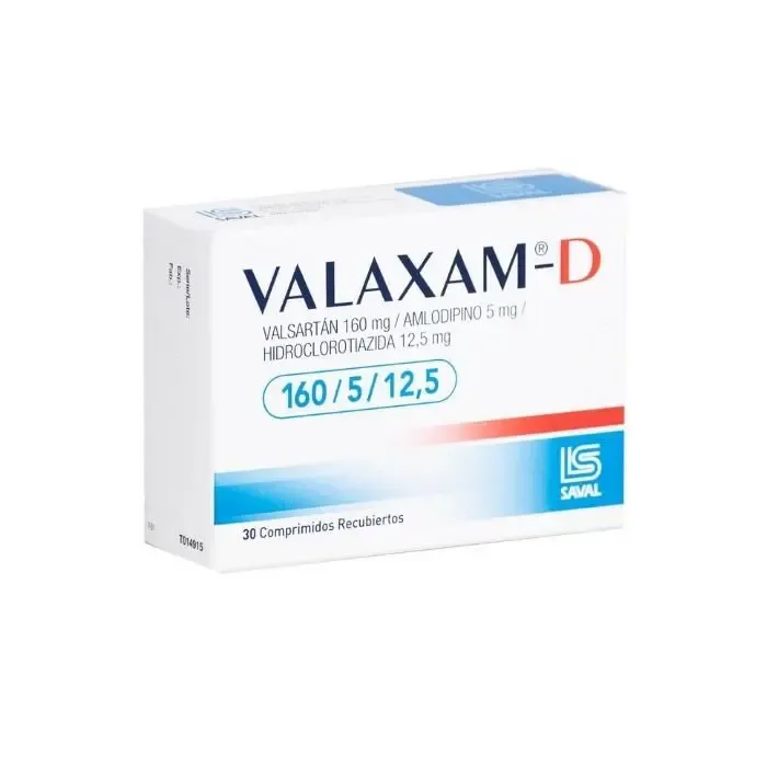 VALAXAM D 160/5/12.5 MG CAJA X 30 COMPRIMIDOS - Ecofarma