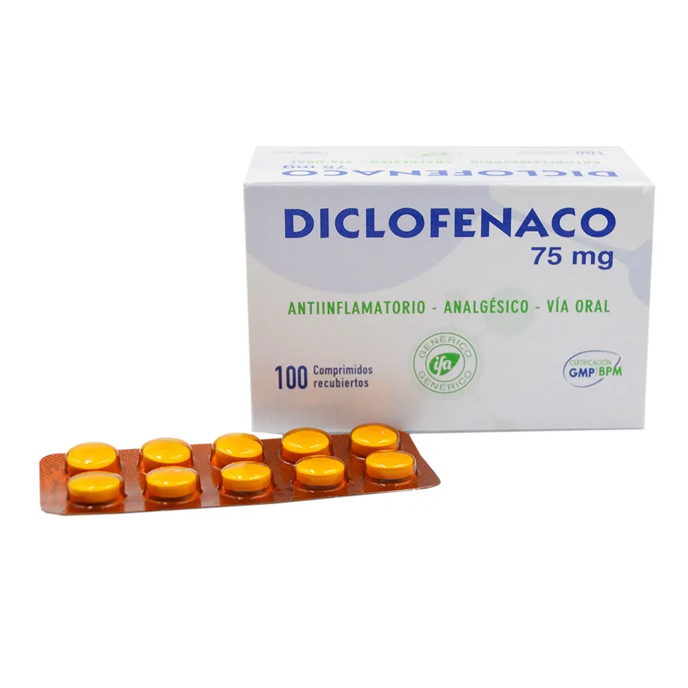 DICLOFENACO 75 MG CAJA X 100 COMPRIMIDOS - Ecofarma