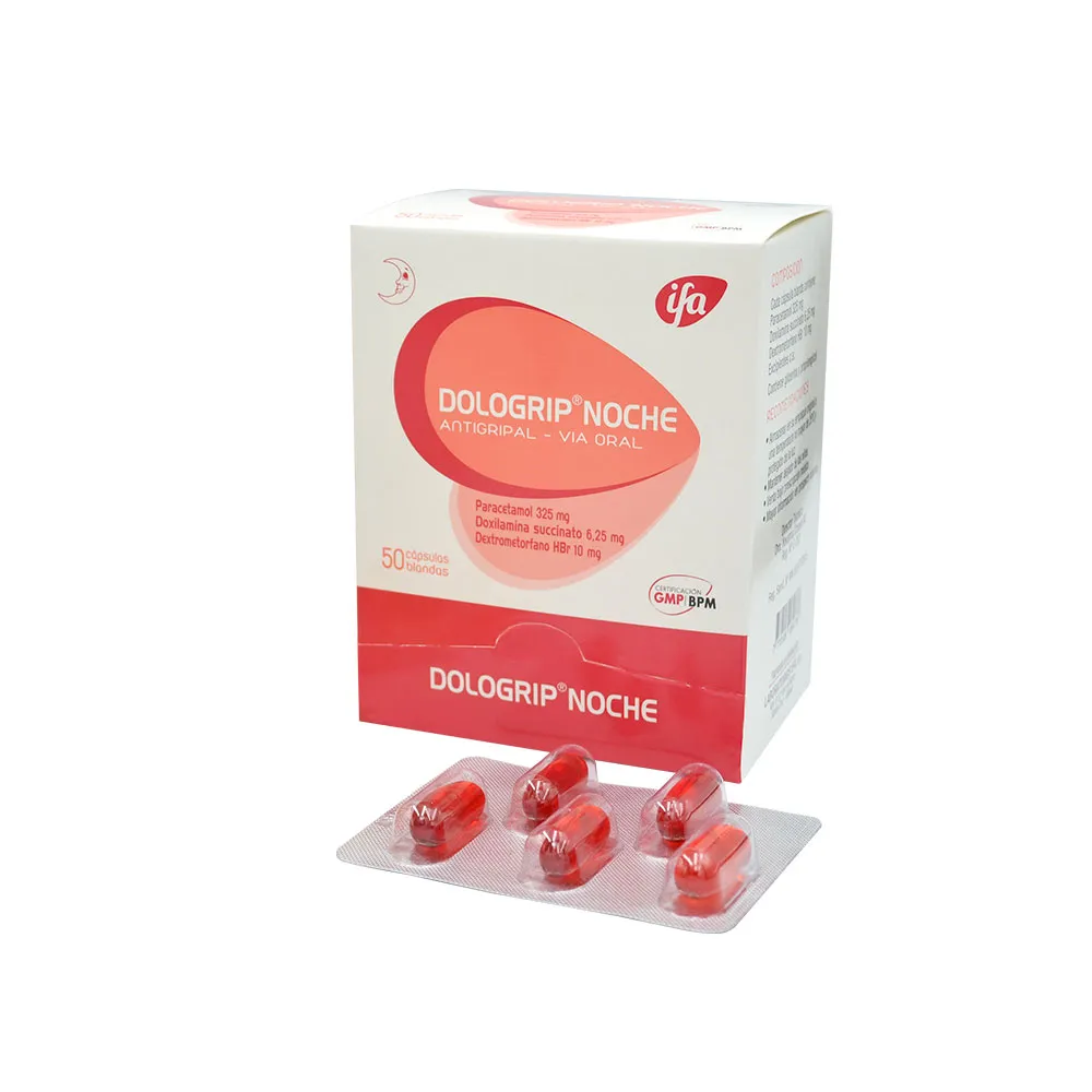 DOLOGRIP NOCHE CAJA X 50 CAPSULAS - Ecofarma
