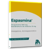 ESPASMINA BUTIL BROMIRO DE HIOSCINA + PARACETAMOL CAJA X 100 COMPRIMIDOS - Ecofarma