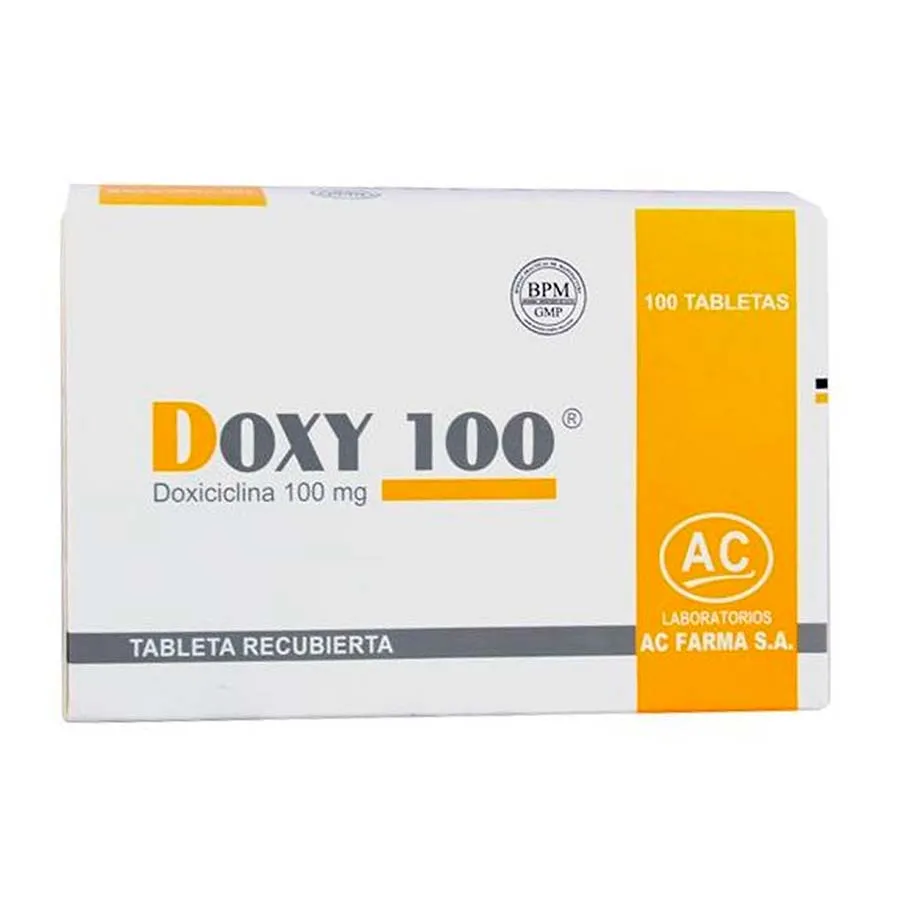 DOXY DOXICICLINA 100 MG CAJA X 100 COMPRIMIDOS - Ecofarma