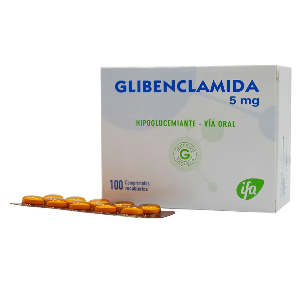 GLIBENCLAMIDA 5 MG CAJA X 100 COMPRIMIDOS - Ecofarma