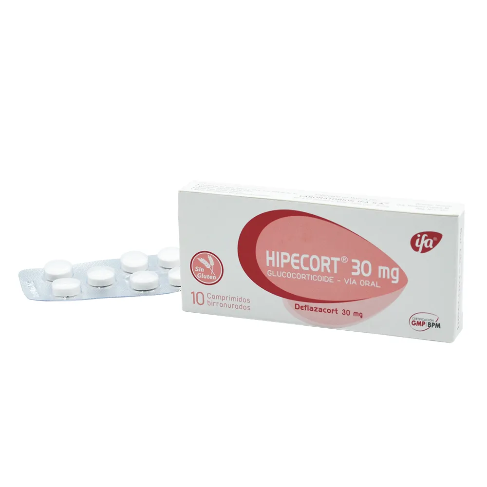 HIPECORT 30 MG CAJA X 10 COMPRIMIDOS - Ecofarma