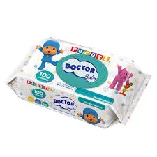 TOALLAS HUMEDAS DOCTOR BABY POCOYO VERDE X 100 UNID. - Ecofarma