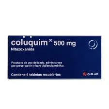 COLUQUIM NITAZOXANIDA 500 MG CAJA X 6 COMPRIMIDOS - Ecofarma