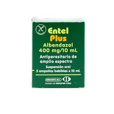 ENTEL PLUS ALBENDAZOL 400 MG CAJA X 5 FRASCOS BEBIBLES - Ecofarma