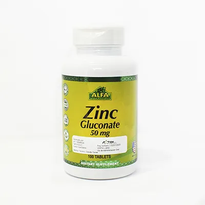 ZINC GLUCONATE 50 MG FCO X 100 TABLETAS - Ecofarma